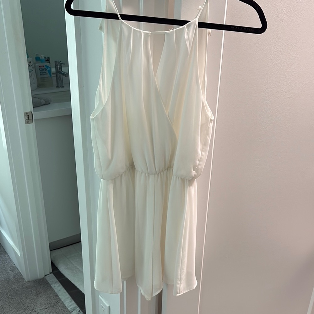 Elegant White Sleeveless Romper